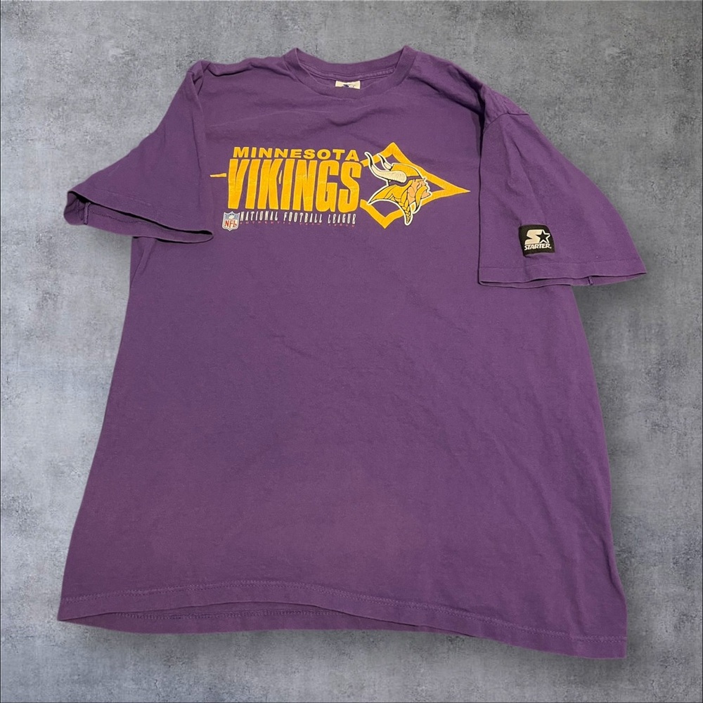 Vintage Starter Minnesota Vikings T-Shirt Team Issued Large‎ Single Stitch